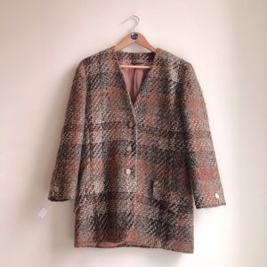 Acquascutum tweed oversized blazer jacket